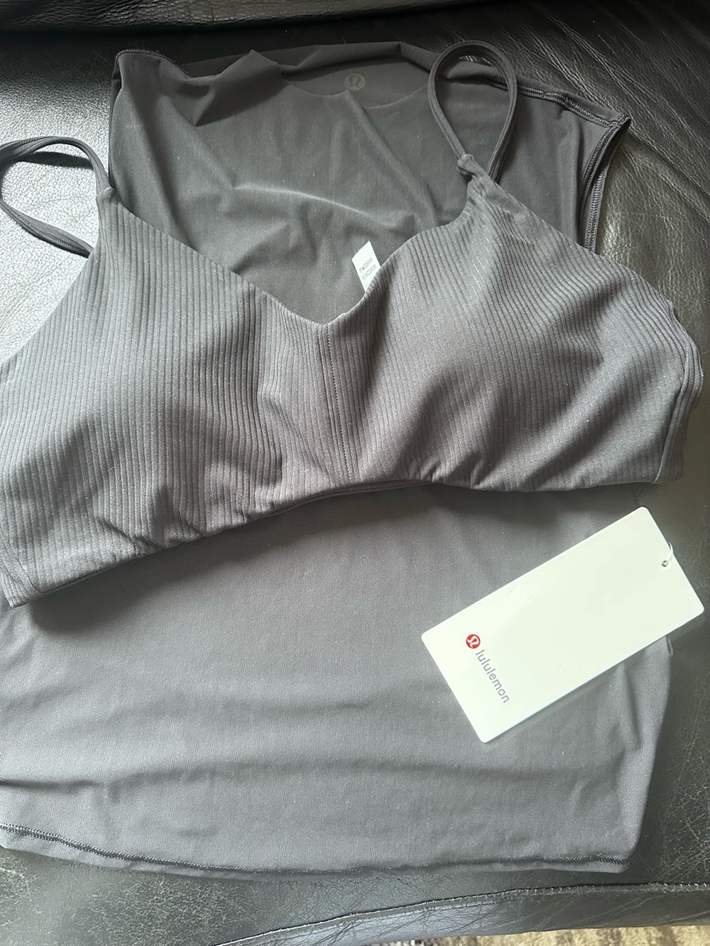 Lululemon Nulu and Mesh-Overlay Crop Yoga Tank